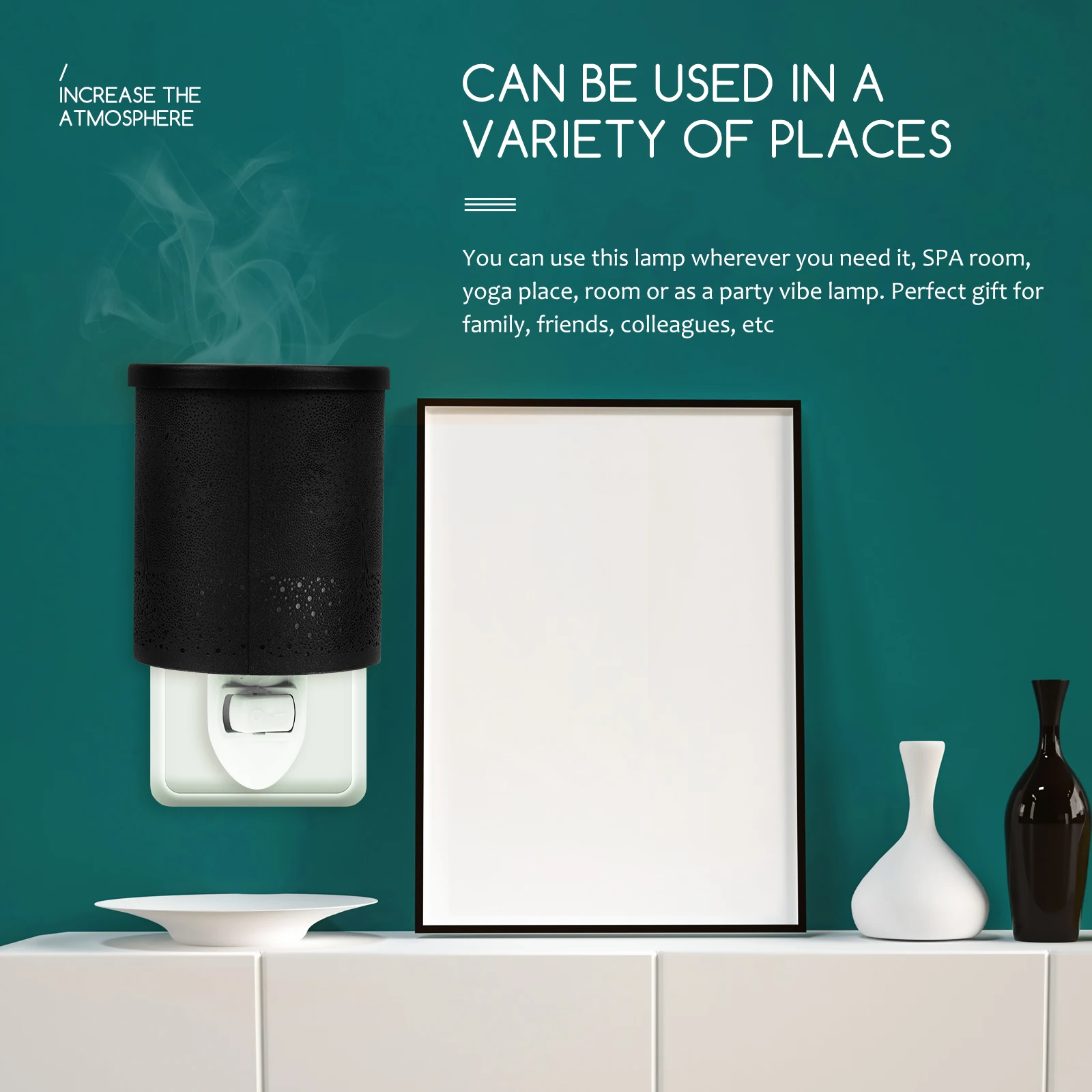 

Aromatherapy Night Light Wax Melting Heater Essential Oil Burner Wall Plug In Aroma Diffuser Small Size Yoga Room Party