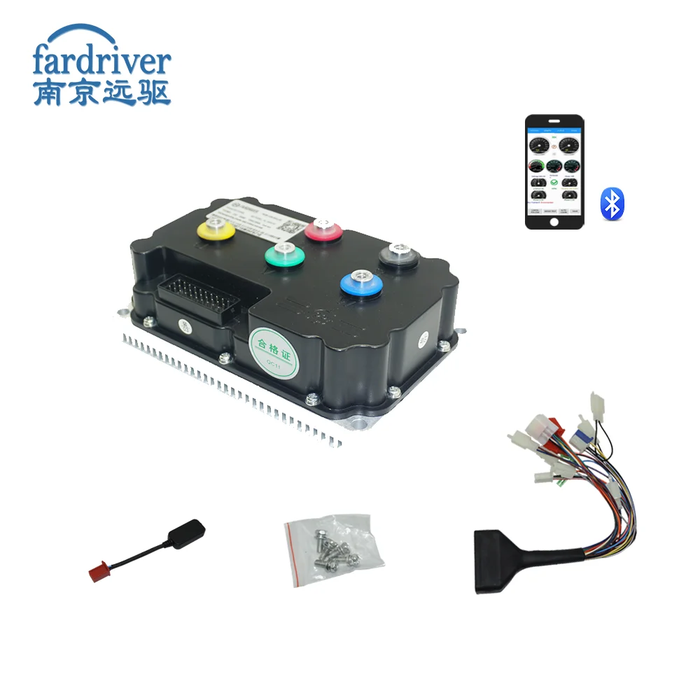 Fardriver Controller ND96360 96V 360A Heat Sink Bluetooth For 3KW Sine Wave Electric Scooter Debugging Programming Controller