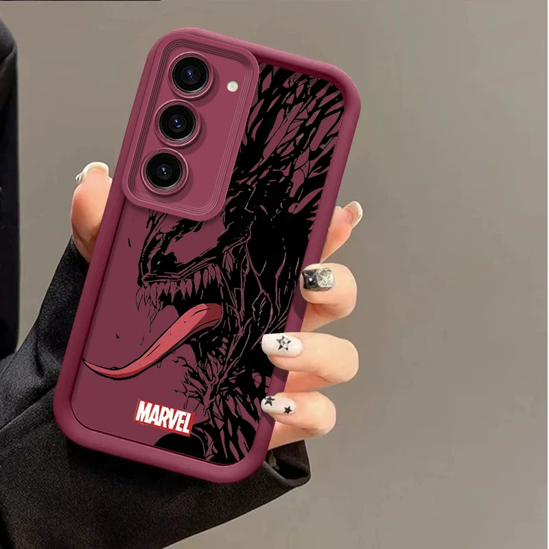 Funda blanda Marvel Venom para Samsung Galaxy S25 S24 Ultra S23 S22 S21 Plus S20 FE A56 A55 A54 A53 A52 A51 A34 A32 4G 5G