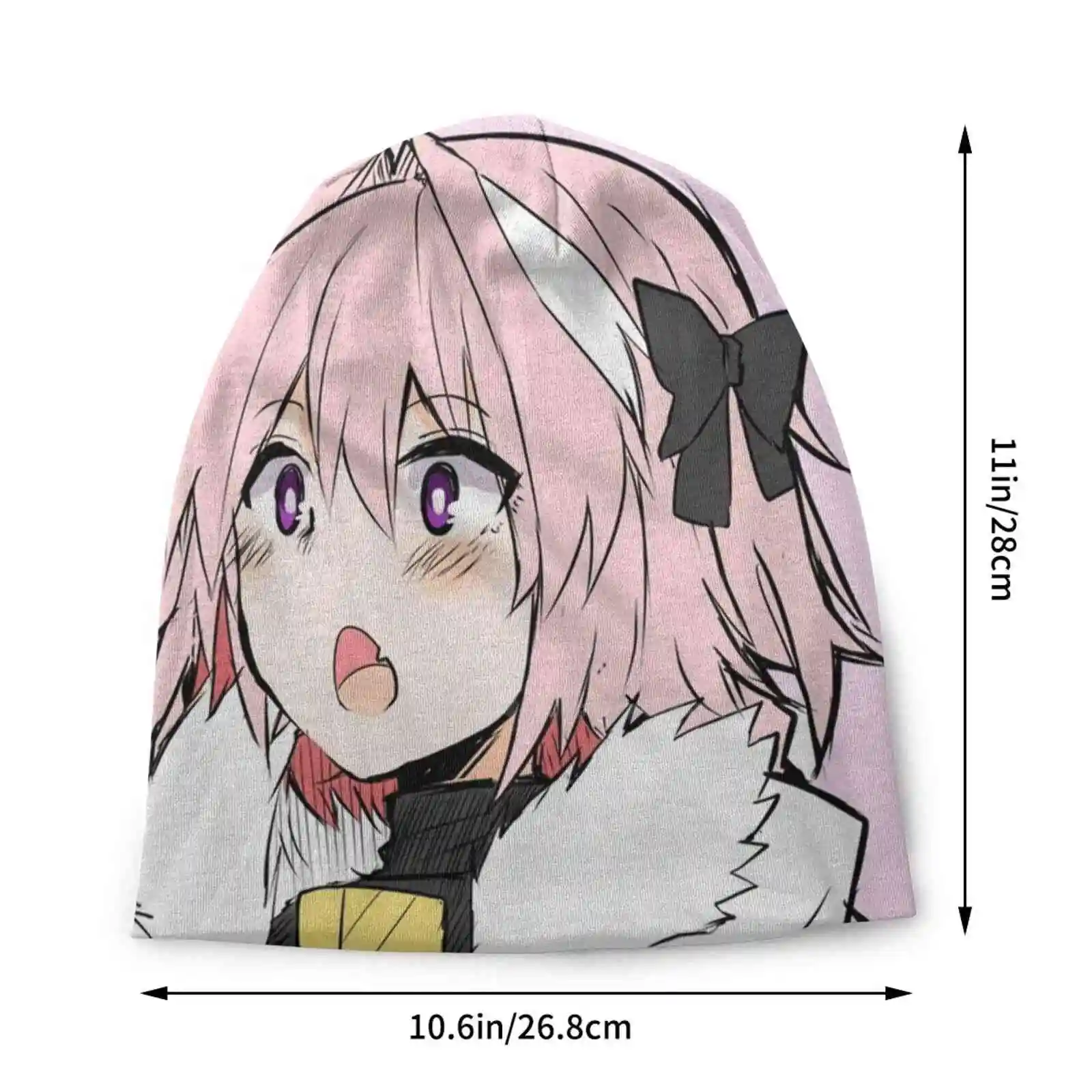 Astolfo Knitted Hat Warm Beanie Outdoor Caps Astolfo Apocrypha Anime Trap Pink Femboy Kawaii Lgbt Pride Manga Fgo Fate Grand