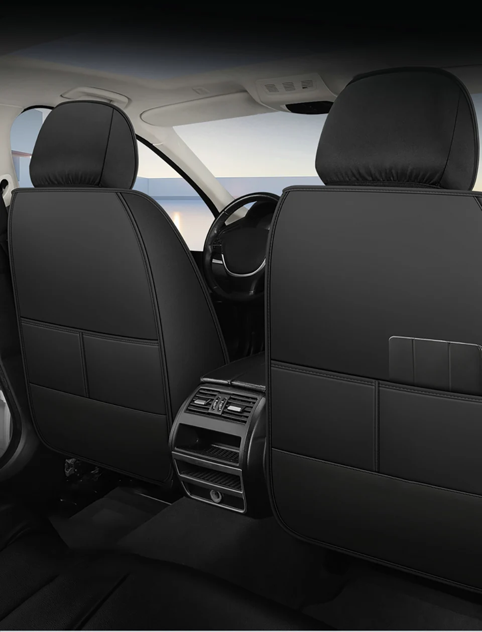 2025 PU-Leder LUXURY Autositzbezüge für Jeep Liberty KJ Jetta MK6 Ford Fusion Jeep Renegade Komplettset Innenausstattung – Detail 8