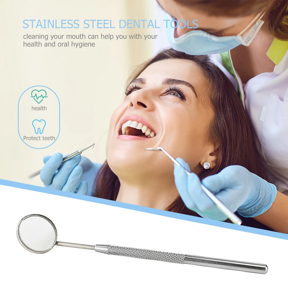 Stainless Steel Dental Inspection Mirrors Universal Dental Oral Mirror IPX8 Waterproof Reusable Dentist Tool Personal Teeth Care