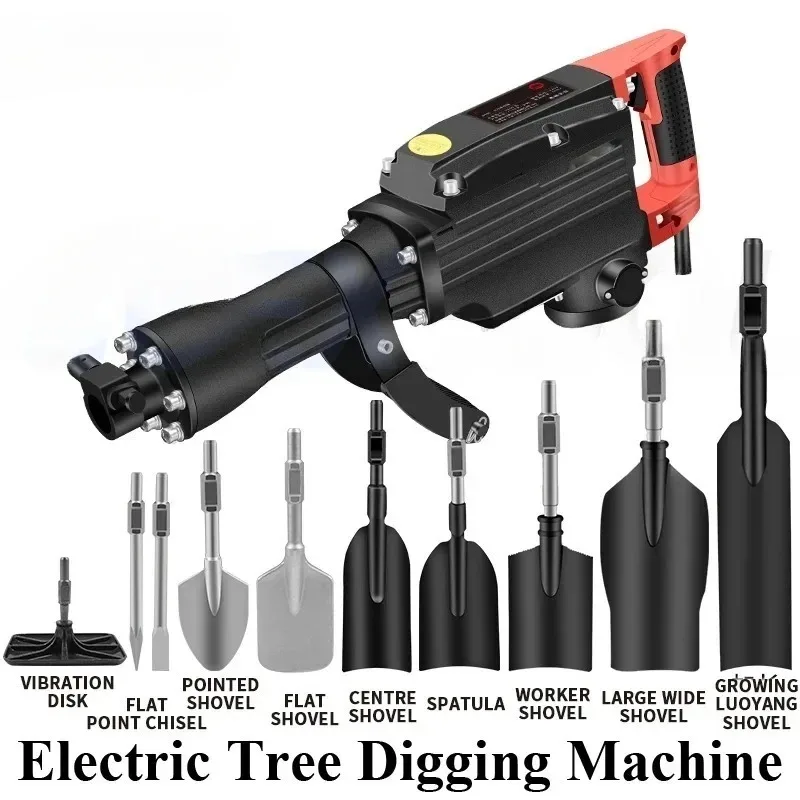 

Tree Digging Machine Seedling Lifting Machine Breaker Jack Hammer Electric Pick Drill Breaker Road Concrete Demolitio