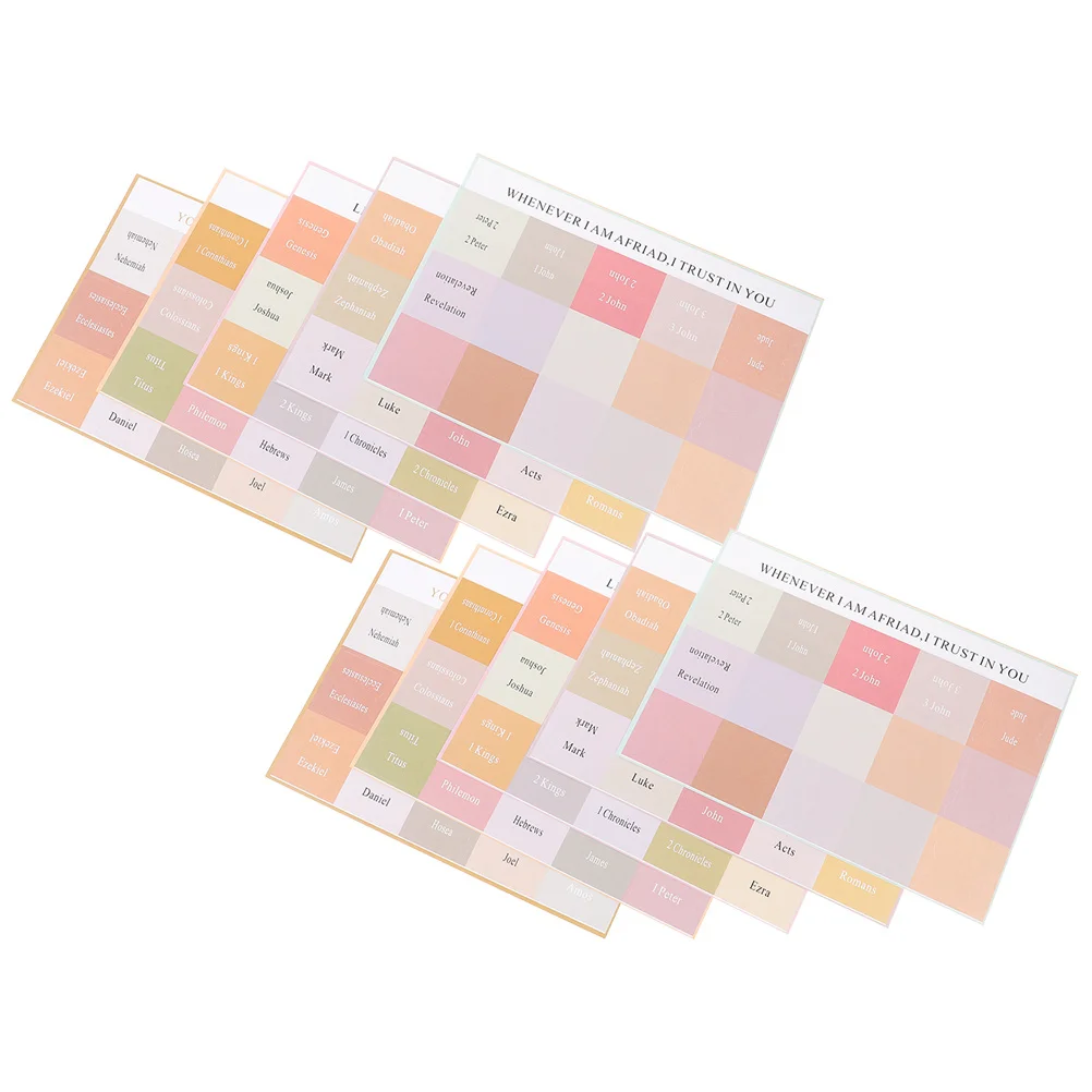 10 أوراق من علامات تبويب مؤشر الكتاب المقدس، ملصقات ورقية، علامات تبويب كتب الملاحة، مستلزمات يومية للنساء، نظام وضع العلامات #6