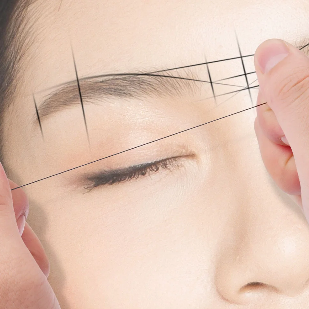 2 pezzi compatto facile da tenere per la mappatura delle sopracciglia righello Microblading stringa scatola di inchiostro strumento di fornitura di tatuaggi strumento di fornitura di tatuaggi