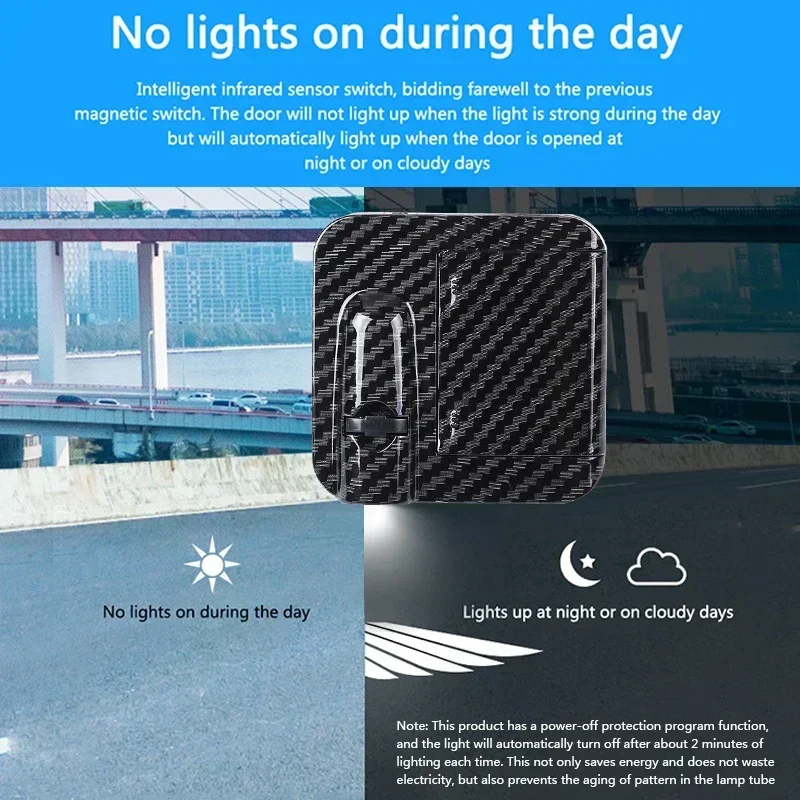 2Pcs Car Angel Wings Wireless Car Door Welcome Courtesy Shadow Projector Lamp LED HD Logo Light Cars Accessories image 2