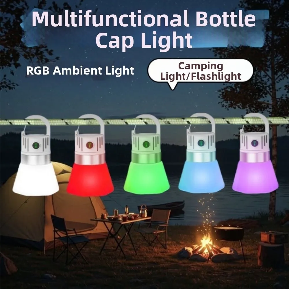Multicolored Mini LED Flashlight Hanging Function Handheld Portable Hook Lamp High Brightness Creative RGB Ambient Light