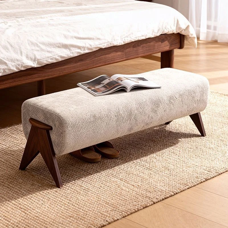 DSA solid wood soft bag enters the door, shoe change stool, cloakroom, sofa, bench stool, end of bed, bedroom, long stool
