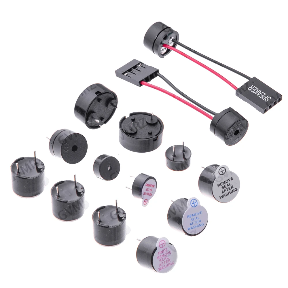 5PCS/10PCS 3V/5V/12V 9042/YD15240 Series Passive & Active Electromagnetic Piezo Buzzer Assortment for Electronics & DIY 12095