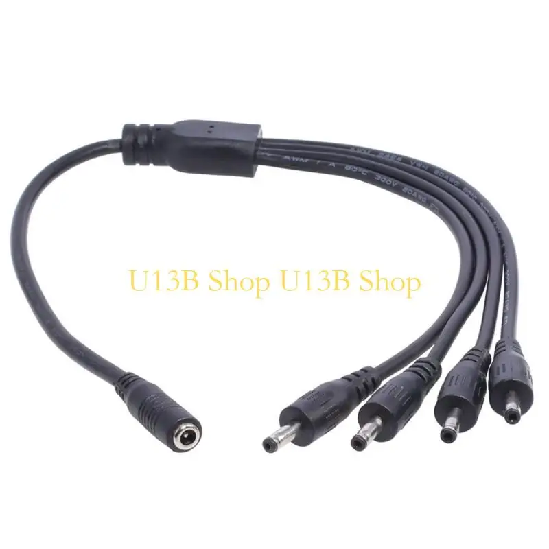 U13B Power Splitter Cable 3.5mmx1.35mm 1 Female to 2 or 4 Male Adapter Cord for Table Lamps CCTV Cameras LED Light Strip