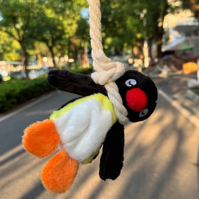 Weird Funny Penguin Sling Plush Pendant  Cartoon Penguin Plush Toy Creative Delicate Gift Backpack Decoration Kids Birthday Gift