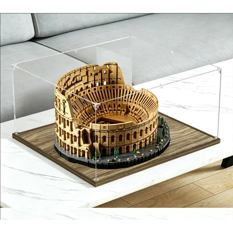 Clear Acrylic Display Case Compatible with 10276 Roman Colosseum, Dustproof Storage Showcase for 10276 Building Blocks Model