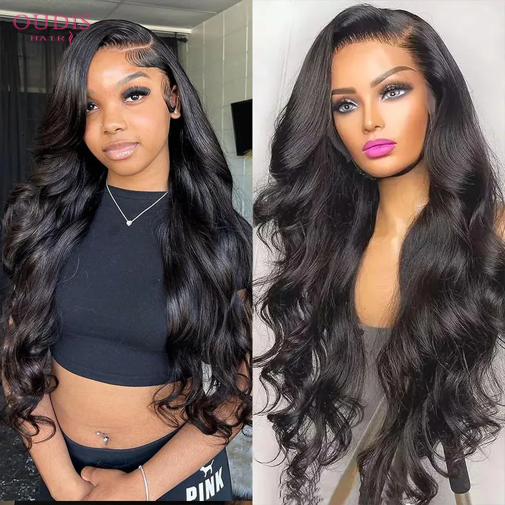 

OUDIS HD lace wig 13x4 13x6 human hair body wave Plucked Peruvian woman hair lace frontal wig 360 Full Glueless cosplay