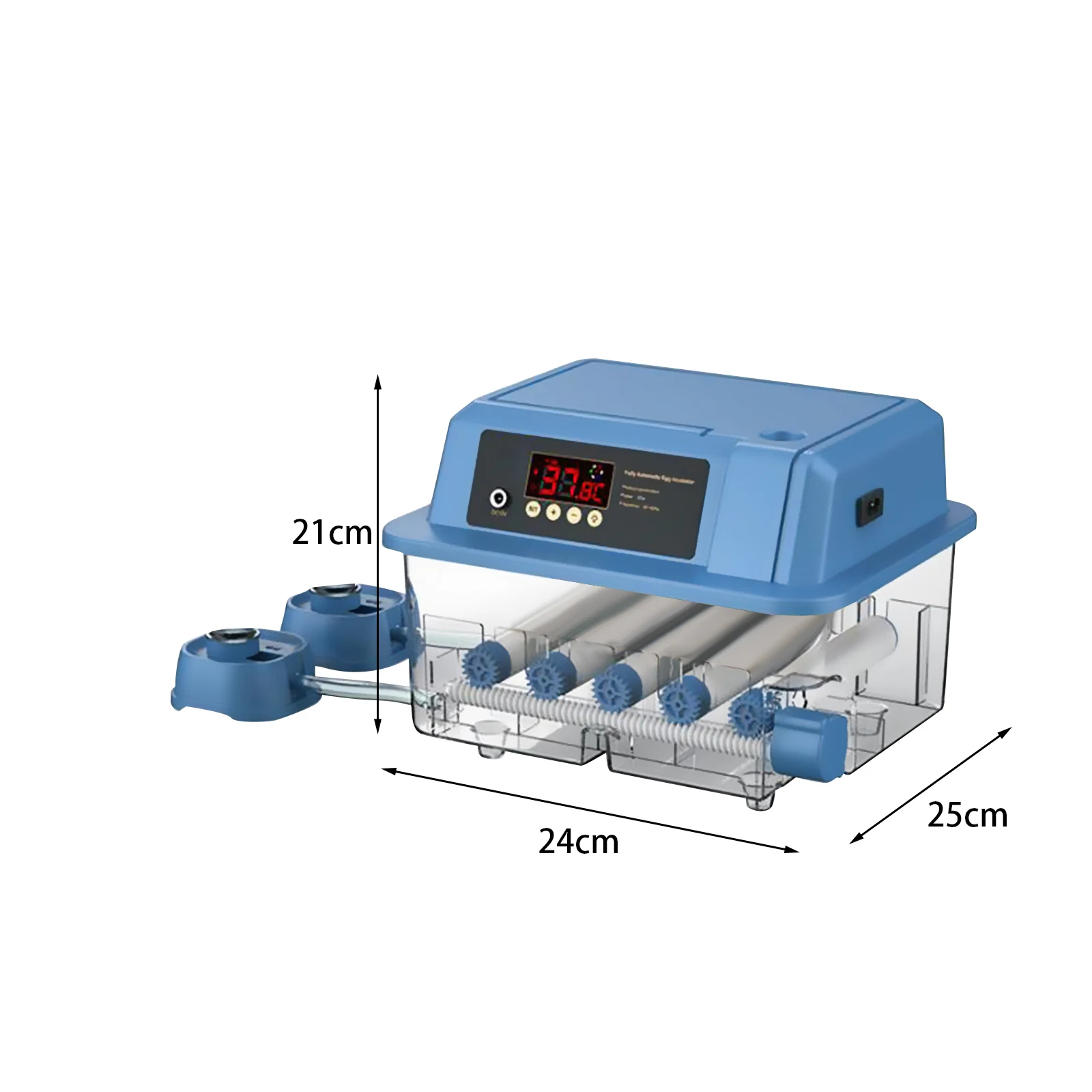 Imagem -05 - Incubadora de Ovos Totalmente Automática Ovos 12 Ovos Brooder Frango Adição de Água Controle de Temperatura Egg Turner eu Plug us Plug