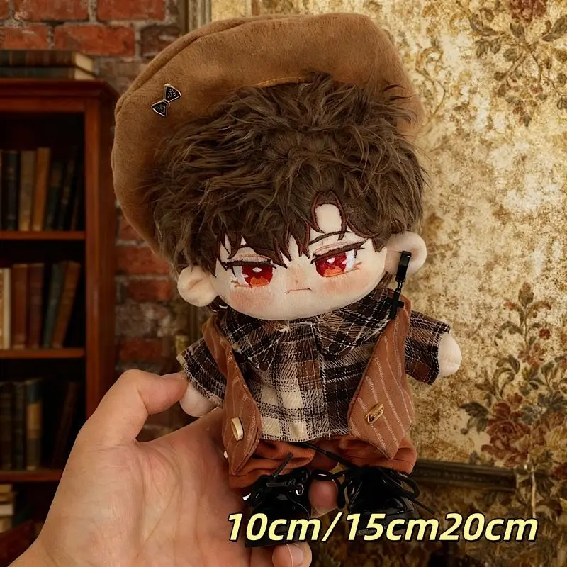 

10cm, 15 20cm, vintage brown vest, suit, beret, glasses, cotton doll shirt, shorts, hat