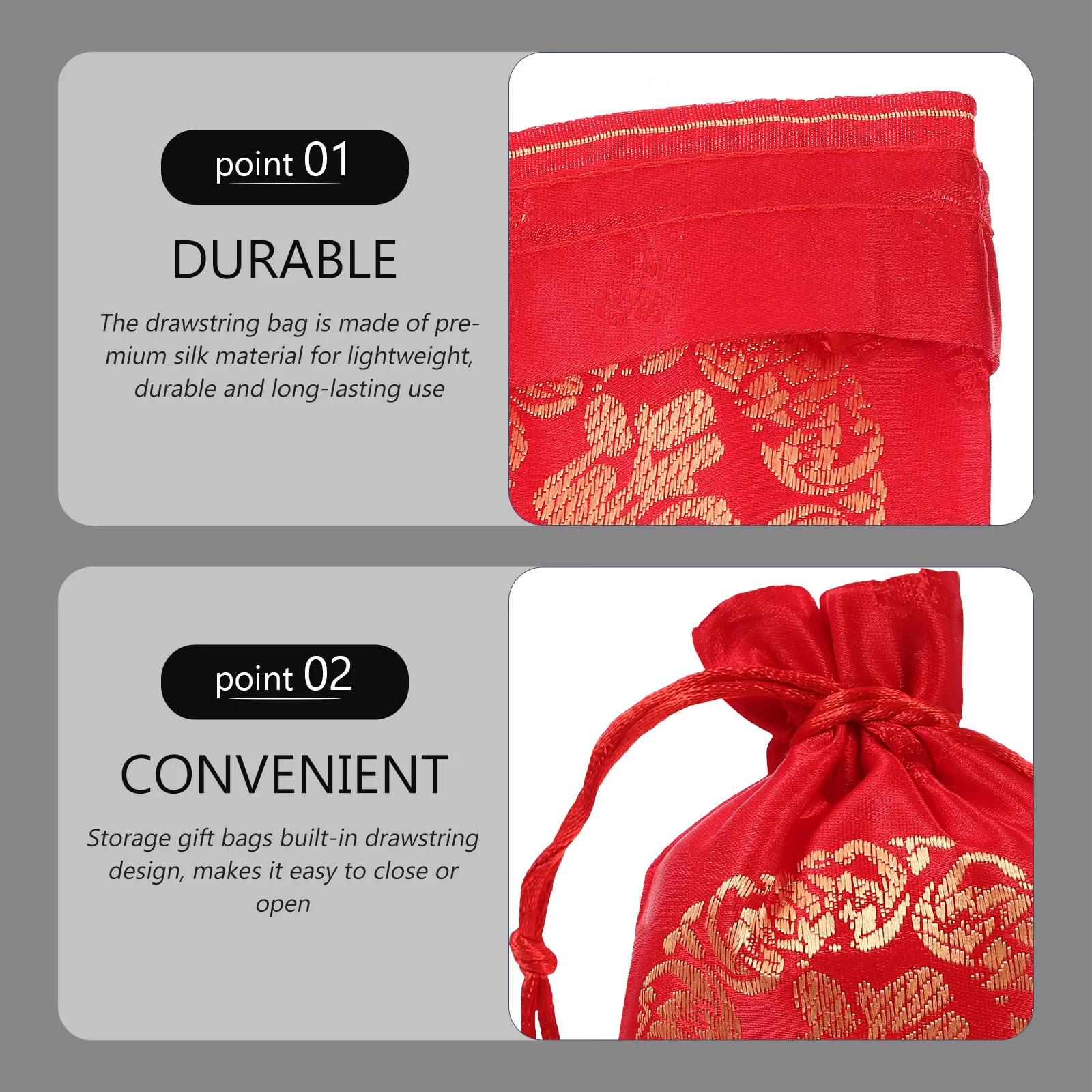 

20Pcs Gift Wrapping Bags Silk Drawstring Pouches for Candy Jewelry Storage Party Favors New Year Packaging Small Sundries