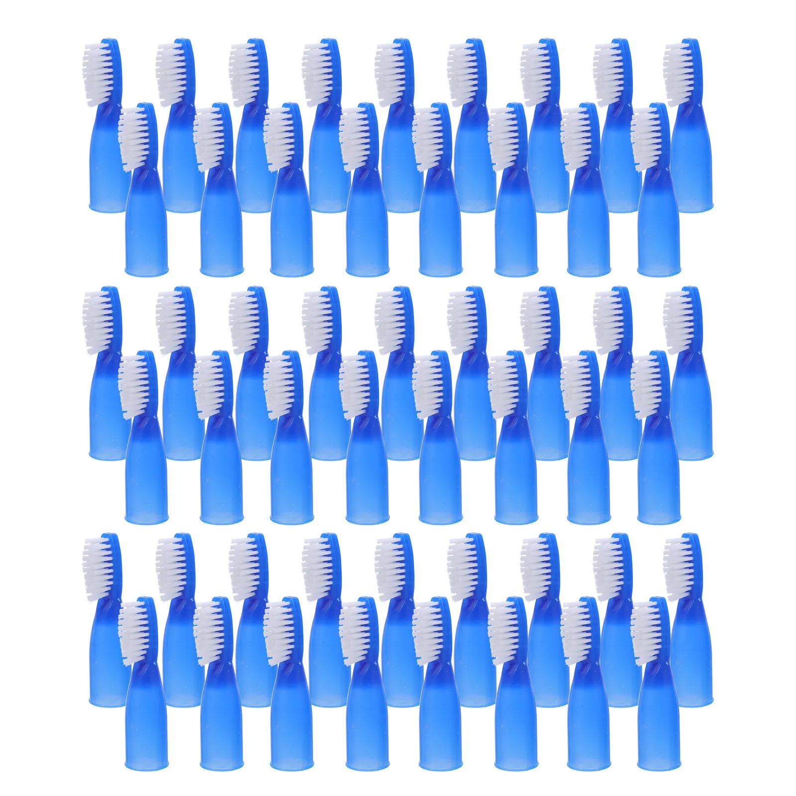 50Pcs Finger Toothbrush Adult Soft Bristle Pbt Mini Security Toothbrush for Prison Supplies Institutional Use Travel Camping