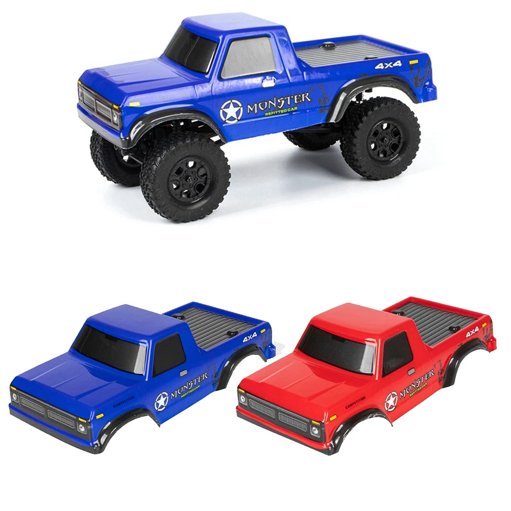 Plástico macio F150 Corpo Shell para Axial SCX24 1/24 RC Crawler Car DIY Atualizações Peças, Azul