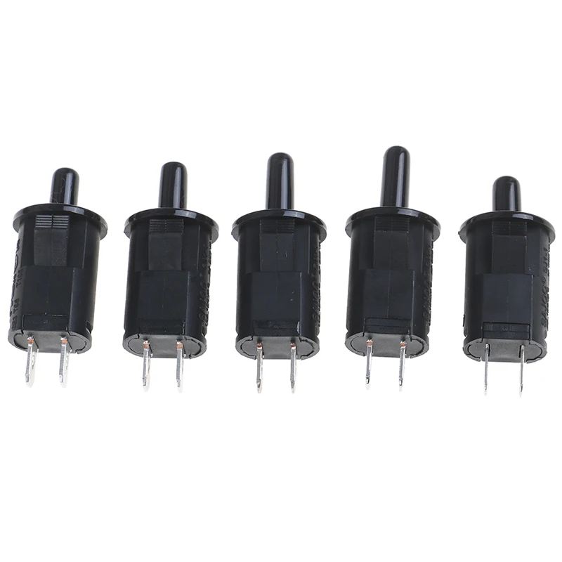 1PC 125-250V 6A/1A Door Switch Refrigerator Cabinet Light Disinfection Cabinet Wardrobe Closed Press Button Switch BlackHot Sale