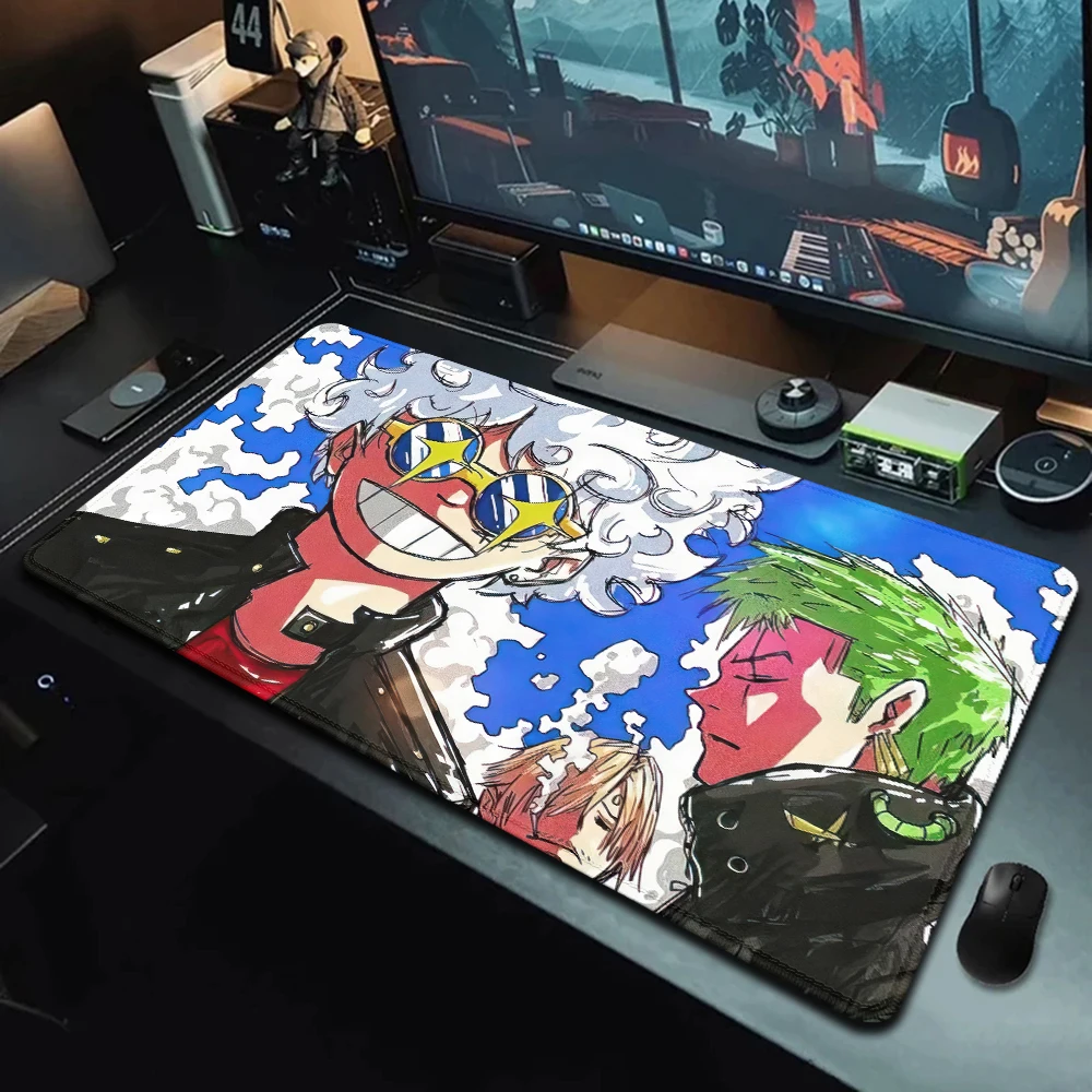 Anime Mouse Pad Luffy Gear5 Vivid Colorful ONE-PIECE Gaming Mousepad XXL Computer Accessories 400x900 Soft Large Desk Mat image 4