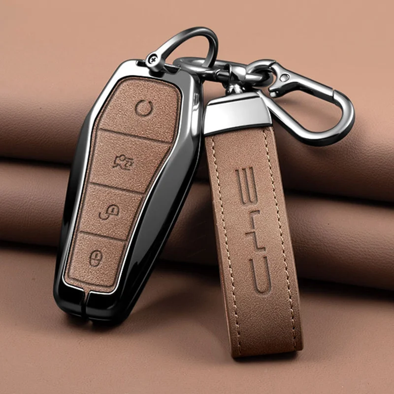 

Zinc Alloy Car Key Case Cover for BYD Seal U DMI Song Plus Atto 3 Han EV Dolphin Mini Sealion 7 Protection Key Cover Accessories