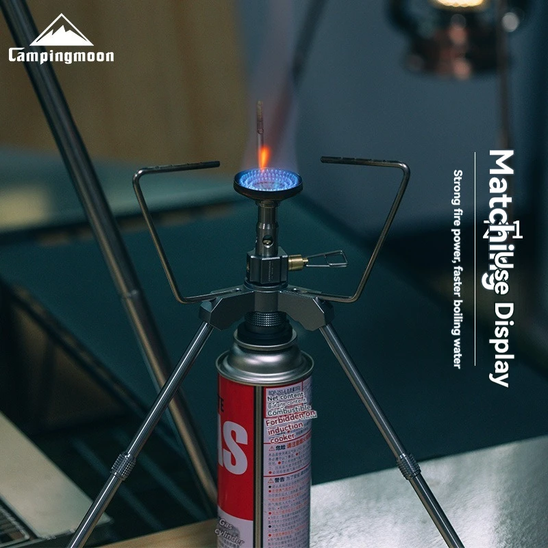 CAMPINGMOON XD-2-NE High Power Portable Outdoor Camping Torch with Flat Gas Stove for High-altitude Cooking Camping Equipment