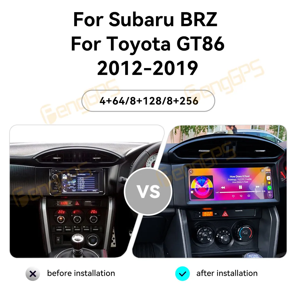 10.25 Inch Screen Car Radio For Subaru BRZ Toyota GT86 2012-2019 Android GPS Navigation Multimedia Stereo Receiver Head Unit