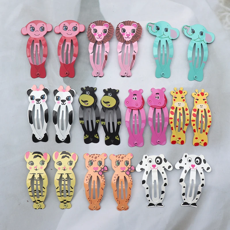 20Pcs Cute Cartoon Animal Fruit Hair Clip For Baby Girls Hair Accessories Sweet Rainbow Butterfly Hairpins Children Hairclips