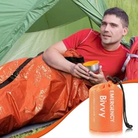 Emergency Sleeping Bag Survival Blanket Thermal Mylar Bivy Sack Lightweight Waterproof Portable Shelter For Camping Hiking 2