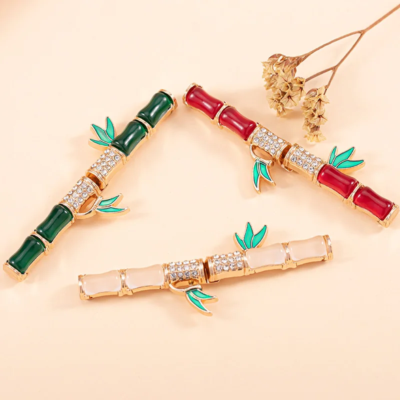 10pcs/Pack New Chinese Style Bamboo Knot Metal High-end Feeling One Line Buckle Plate Buckle Cheongsam Accessories