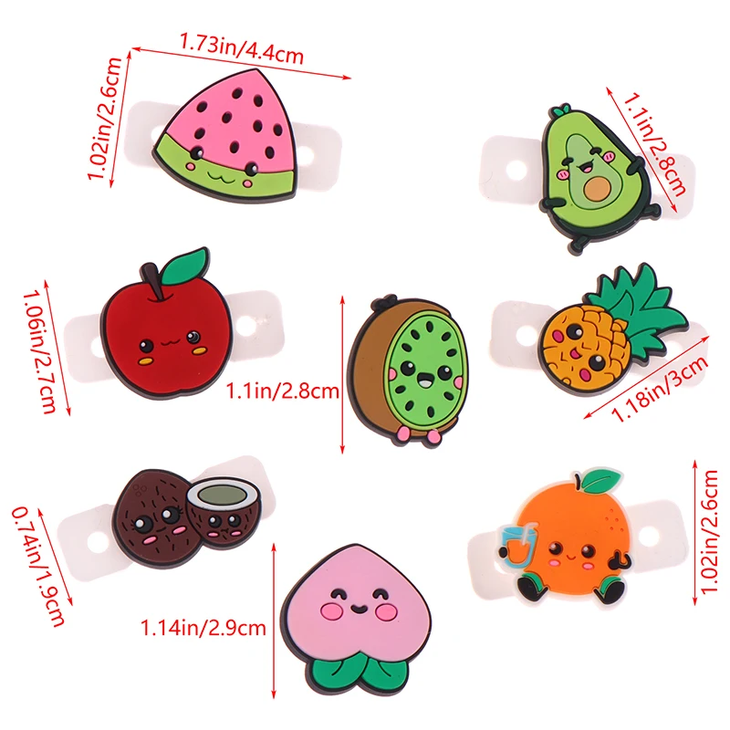 4/6/8 قطعة/الوحدة التنس الاهتزاز المخمدات الكرتون الفاكهة شكل مضرب تنس مكافحة الاهتزاز مضرب تنس المثبط التنس الملحقات #6