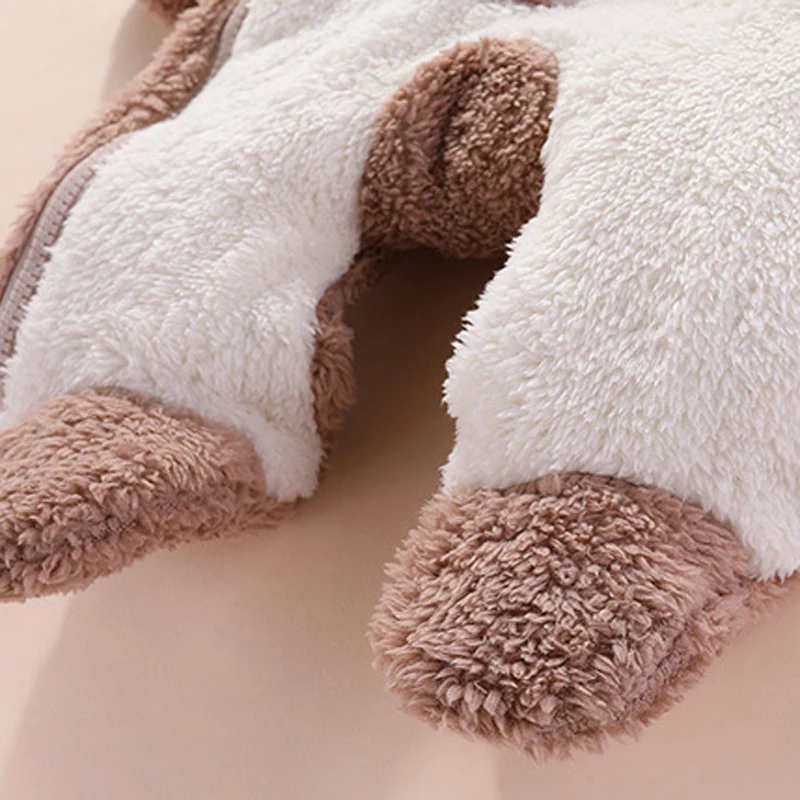 IYEAL الشتاء لينة الطفل السروال القصير الوليد بنين بنات عيد الميلاد الكرتون الصوف مع مقنعين وزرة الرضع