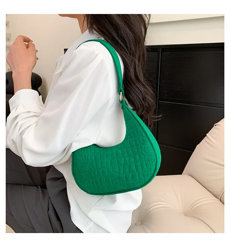 2025 Solid Color Fashion Women's Handbag Korean Edition Summer New Item Underarm Bag image 6