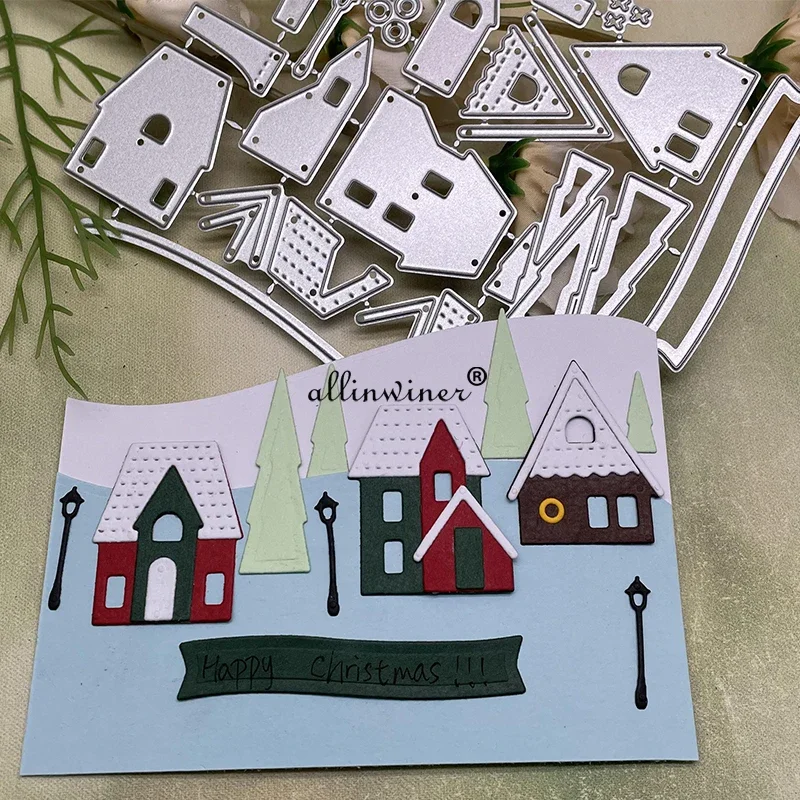 

Металлические вырубные формы-трафареты для зимнего декора дома, для скрапбукинга, декоративного тиснения и рукоделия