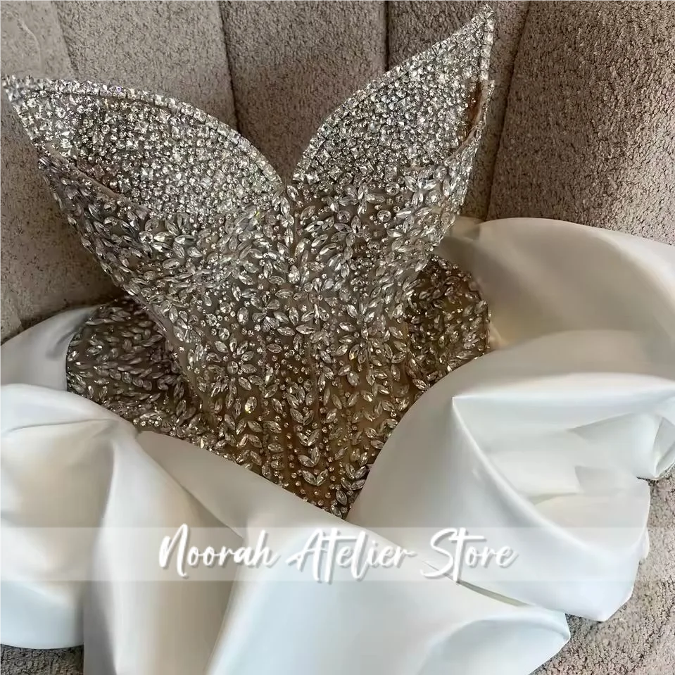 أرجواني لامع بكتف واحد المملكة العربية السعودية ترتر لؤلؤ فساتين سهرة فاخرة 2025 ثوب زفاف فساتين حفلة موسيقية فستان مخصص