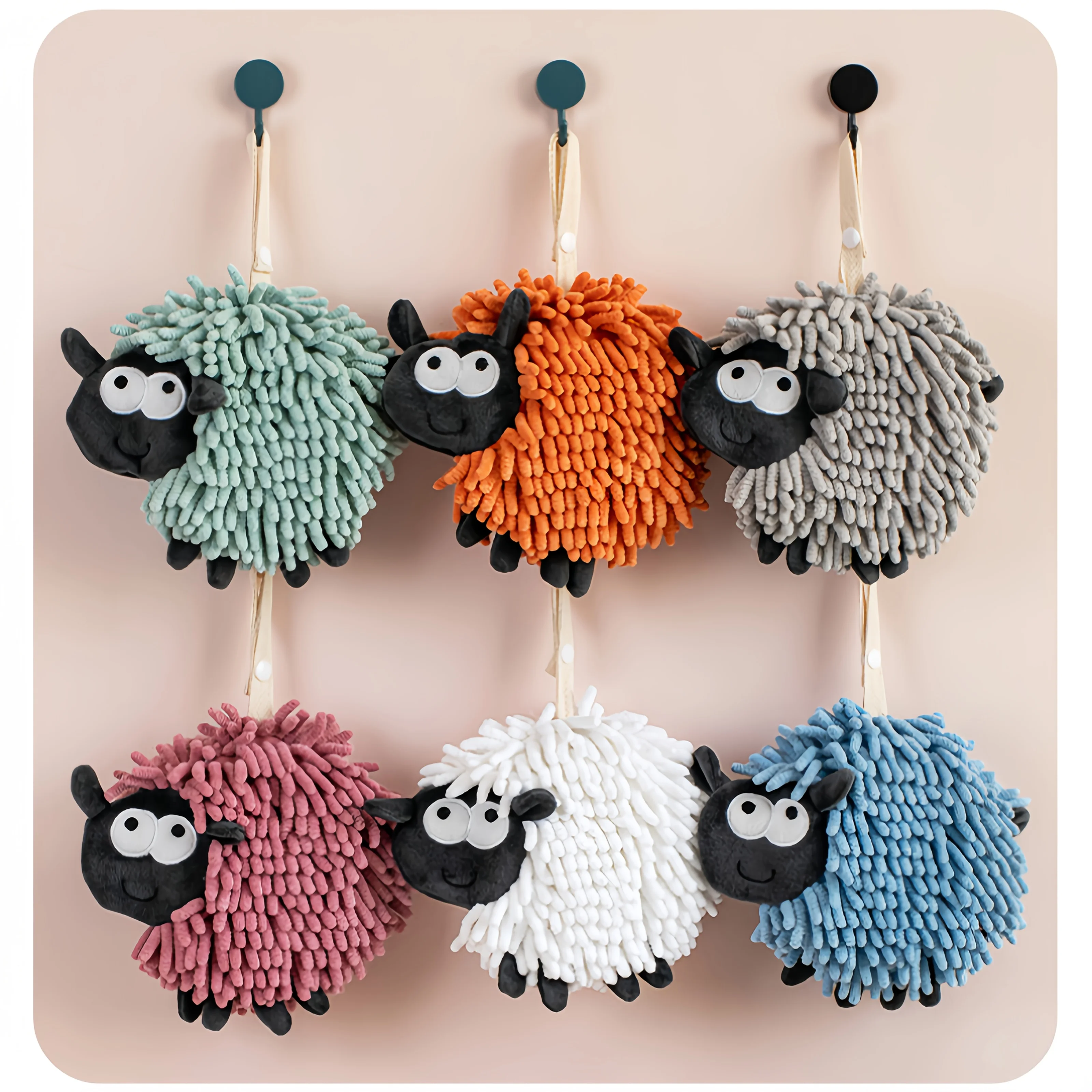 Cute Sheep Hand Towel | Hanging Absorbent Quick-Dry Towel | Kitchen and Bathroom Cartoon Towel
