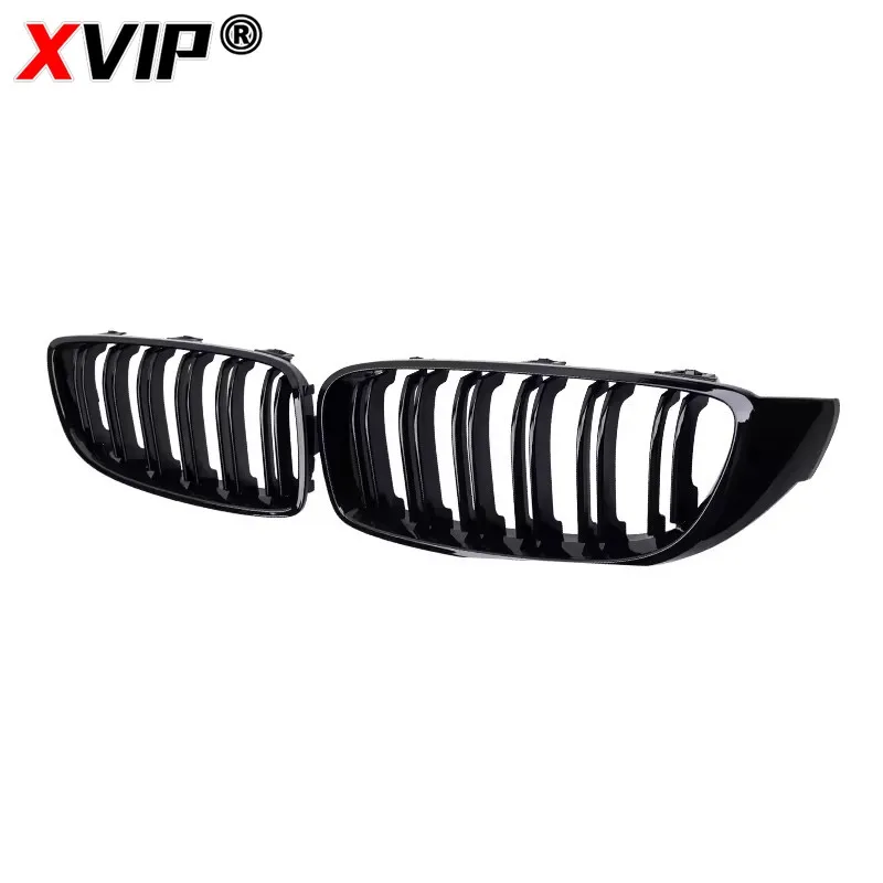 XVIP Diamonds Style Front Bumper Racing Grill For BMW 4 Series F32 F33 F36 M3 F80 M4 F82 12-19 Dual-Slat Gloss Black Accessories