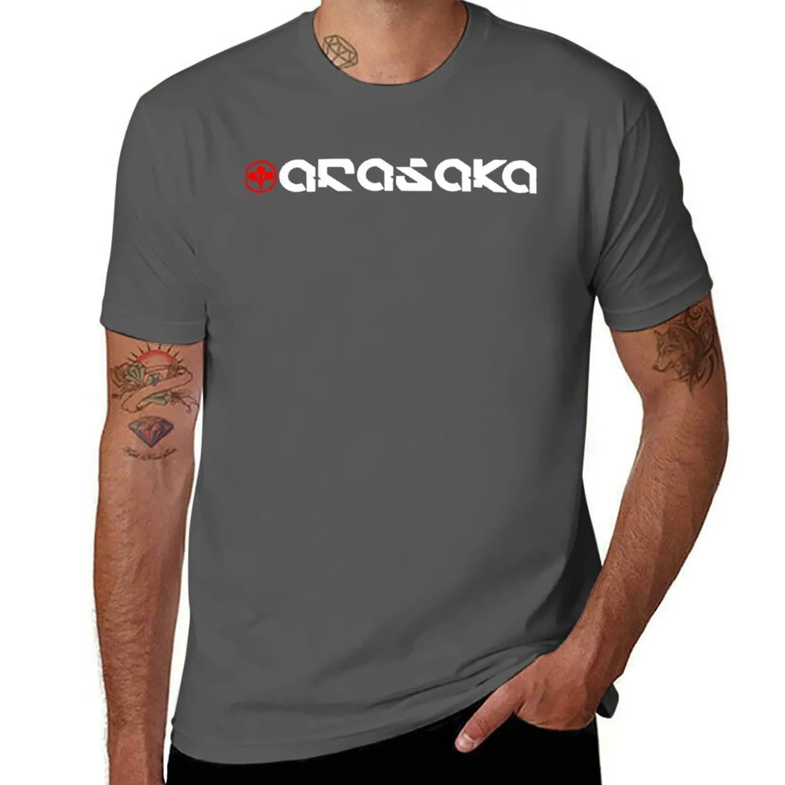 

Arasaka Logo With Text Arasaka Corporation Logo Cyberpunk T-Shirt t shirts cotton 100% t shirts for man cotton T-Shirt