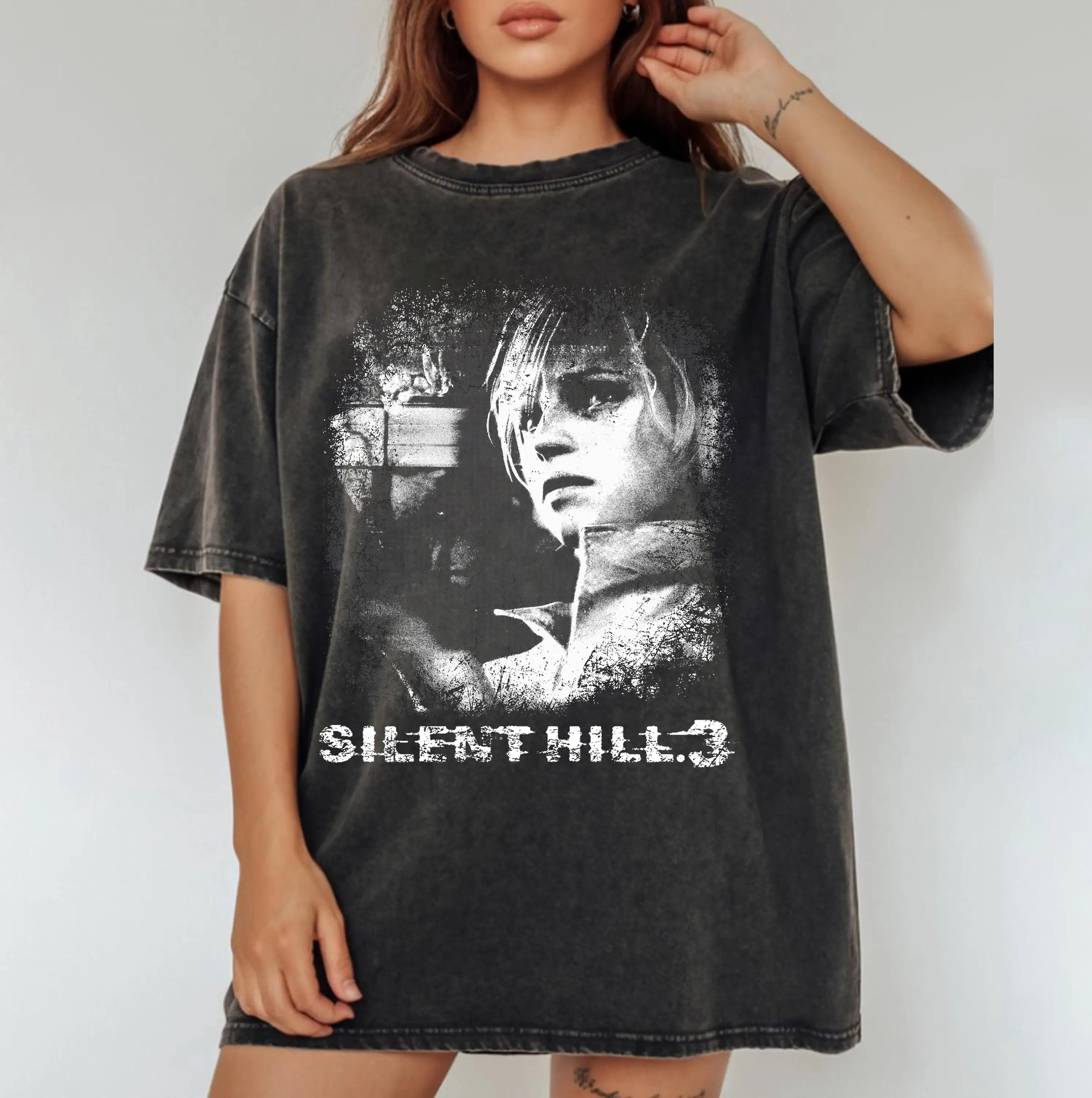 Camiseta Retro Silent Hill 3-Pattern, Camiseta Unisex Retro del Juego de Terror, Camiseta Retro de Heather Mason, Camiseta del Juego de Terror