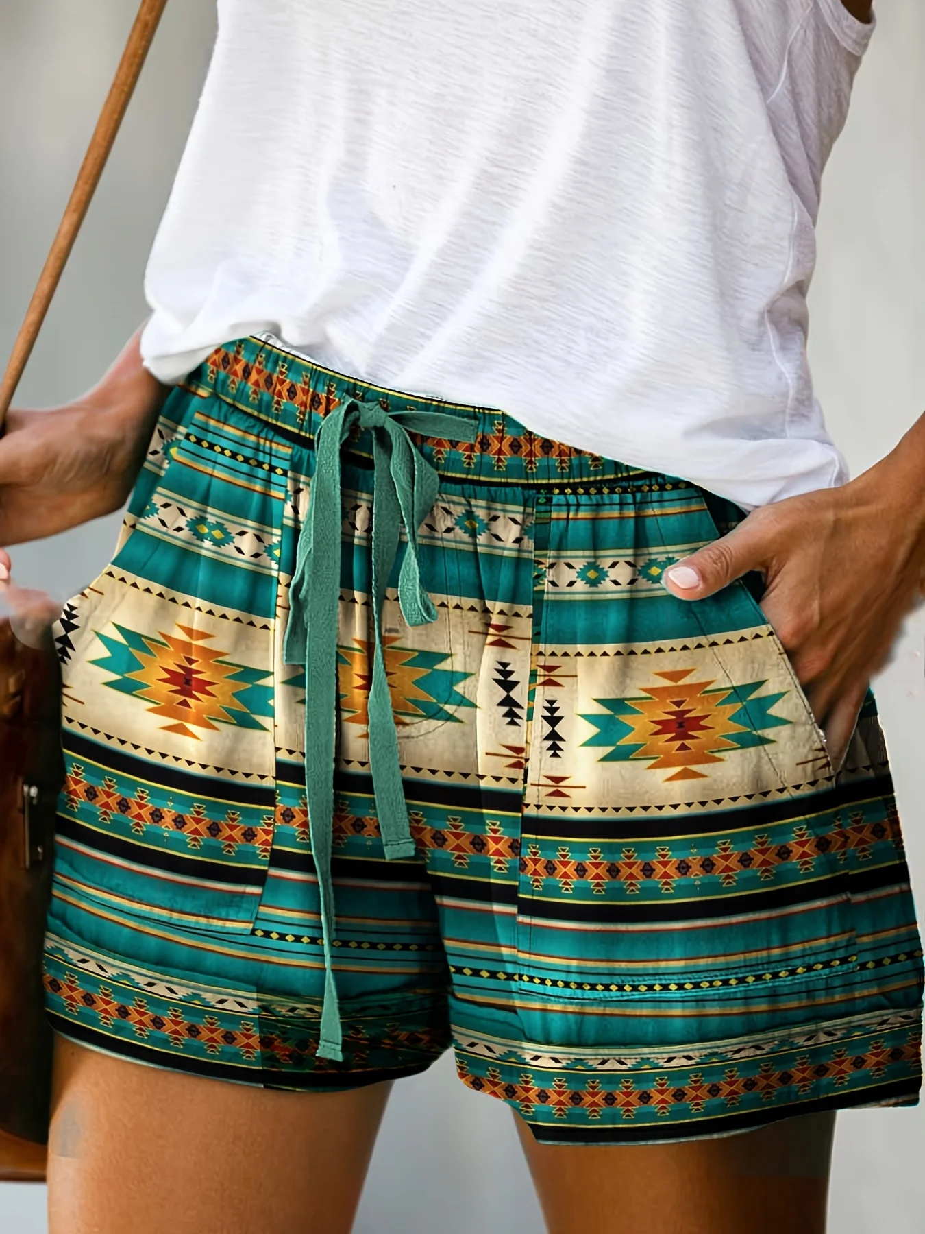 Women's Western Ethnic Resort Style Retro Casual Summer Geometric Pattern Printed Shorts