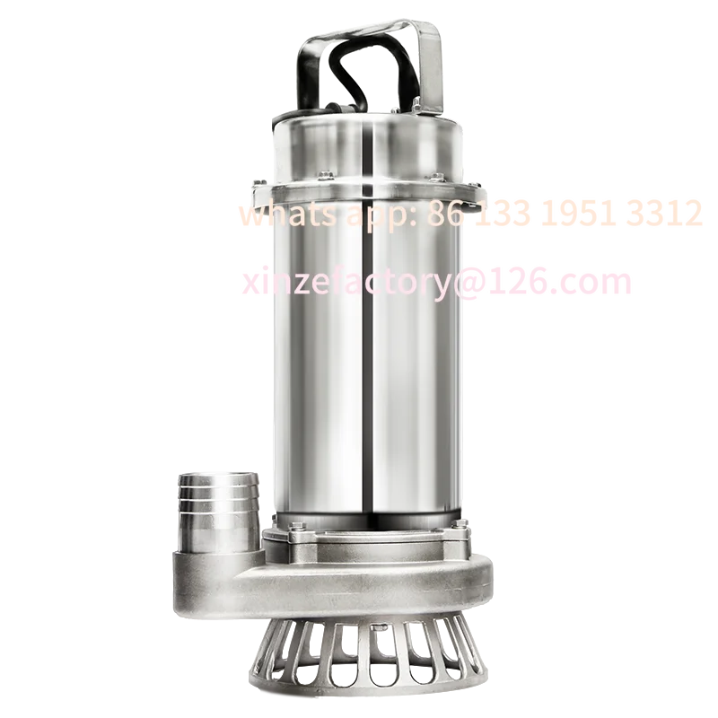 

Customizable 304 stainless steel submersible pump large flow household sewage pump 220v acid and alkali corrosion resistance cut