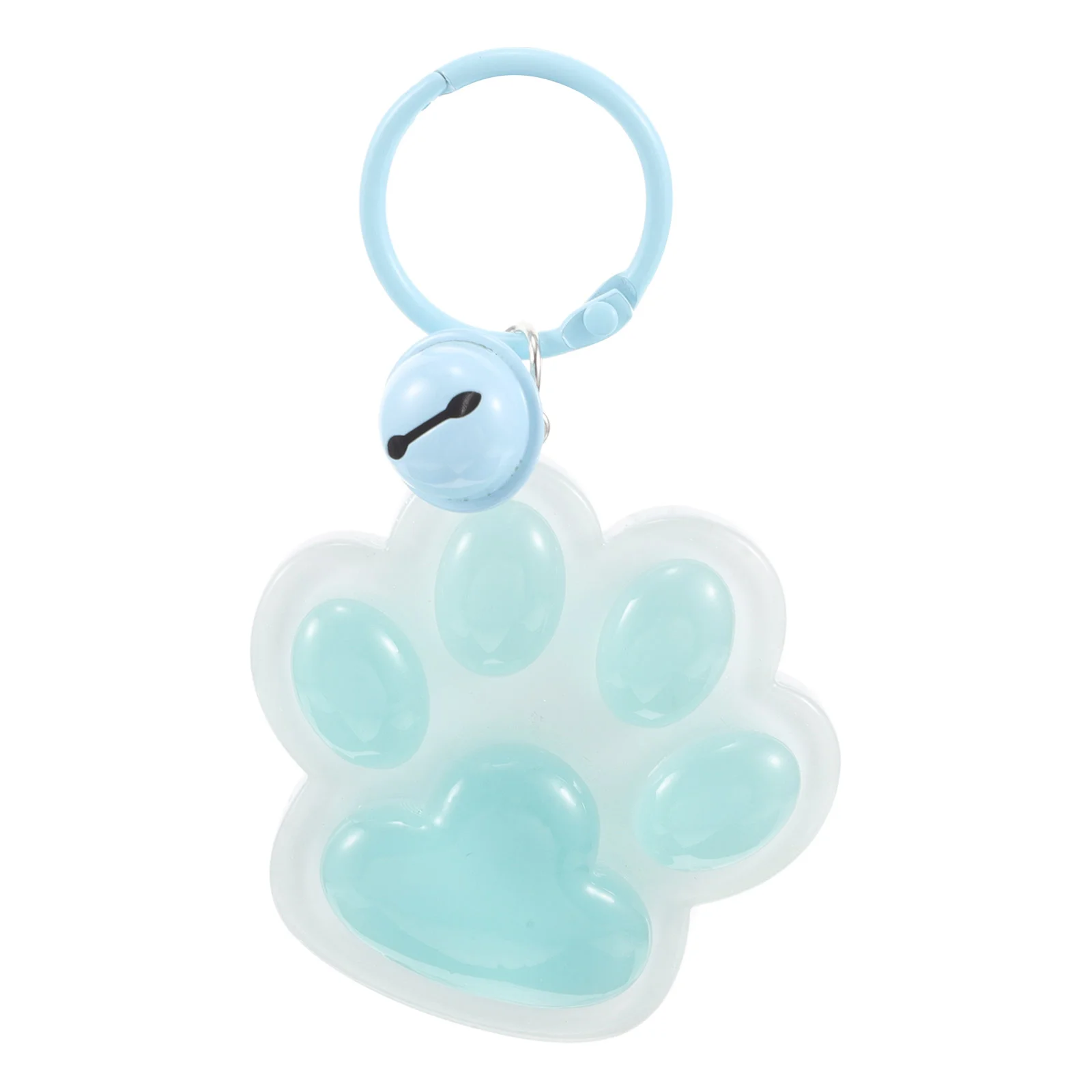 Glow in the Dark Cat Paw Print Keychain Adorable Luminous Pendant Keyring Dog Paw Print Handbag Charm for House and Car Keys