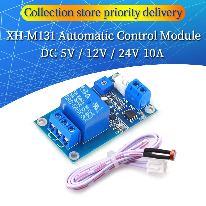 XH-M131 DC 5V 12V 24V 10A interruptor de Control de luz módulo de relé fotorresistor Sensor de detección módulo de Control automático de brillo
