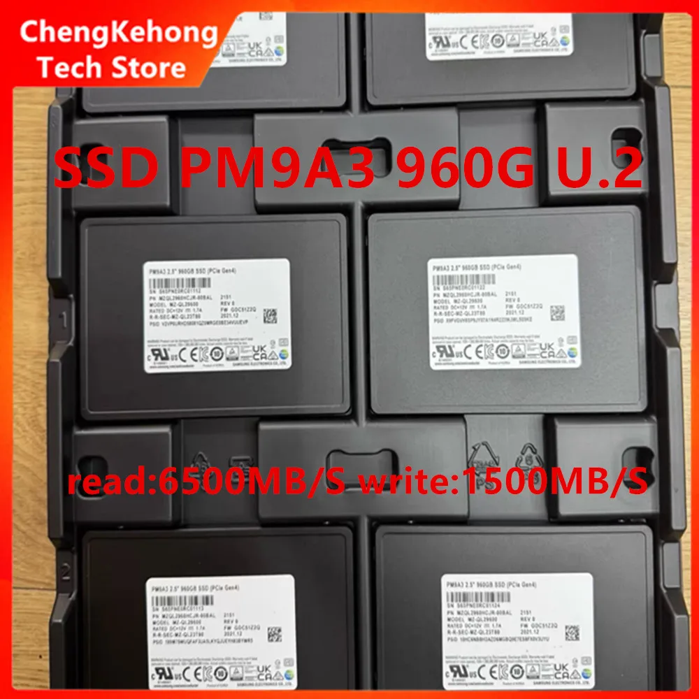 Сервер Enterprise SSD PM9A3 U.2 960G 1.92T 3.84T PCLE4.0 NVME 2,5-дюймовый твердотельный накопитель совершенно новый и оригинальный для Samsung PM9A3