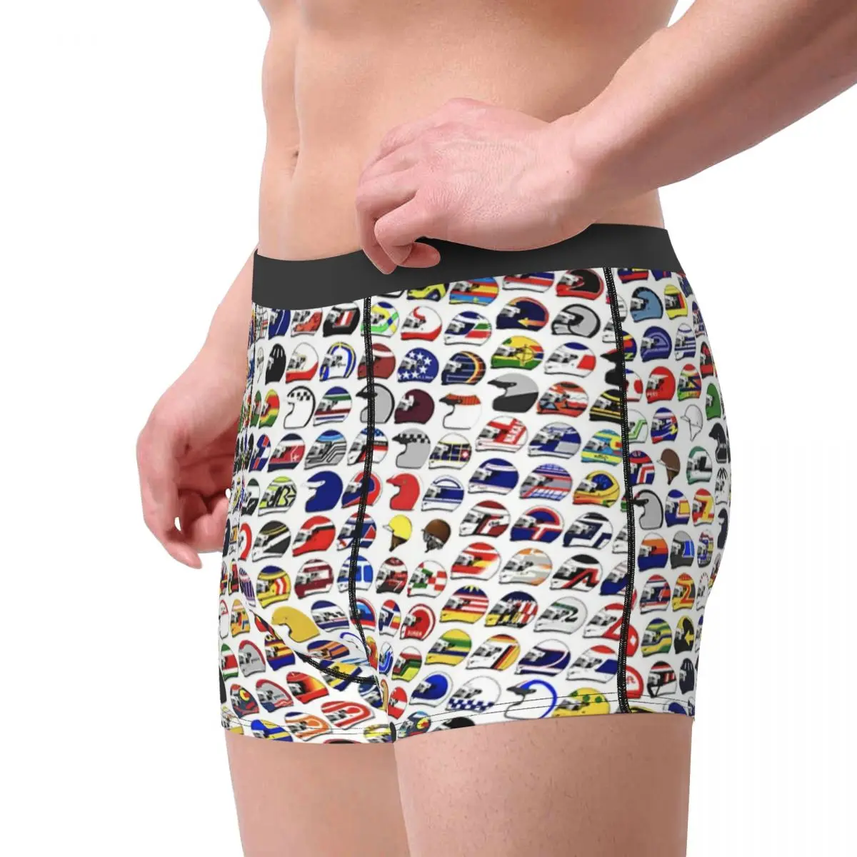 250 Helmets That Made F1 History Men's Boxer Briefs Shorts Men Underpants Cartoon  Funny Men's Panties Soft Underwear For Men