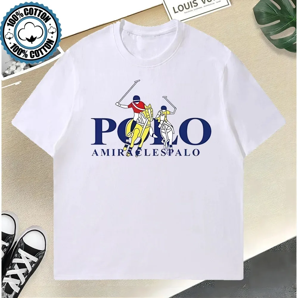 2024 New 100% Cotton Youth Fashion Casual T-shirt Sports Boys and Girls Short Sleeves Summer New Fashion Print Short Sleeves Top