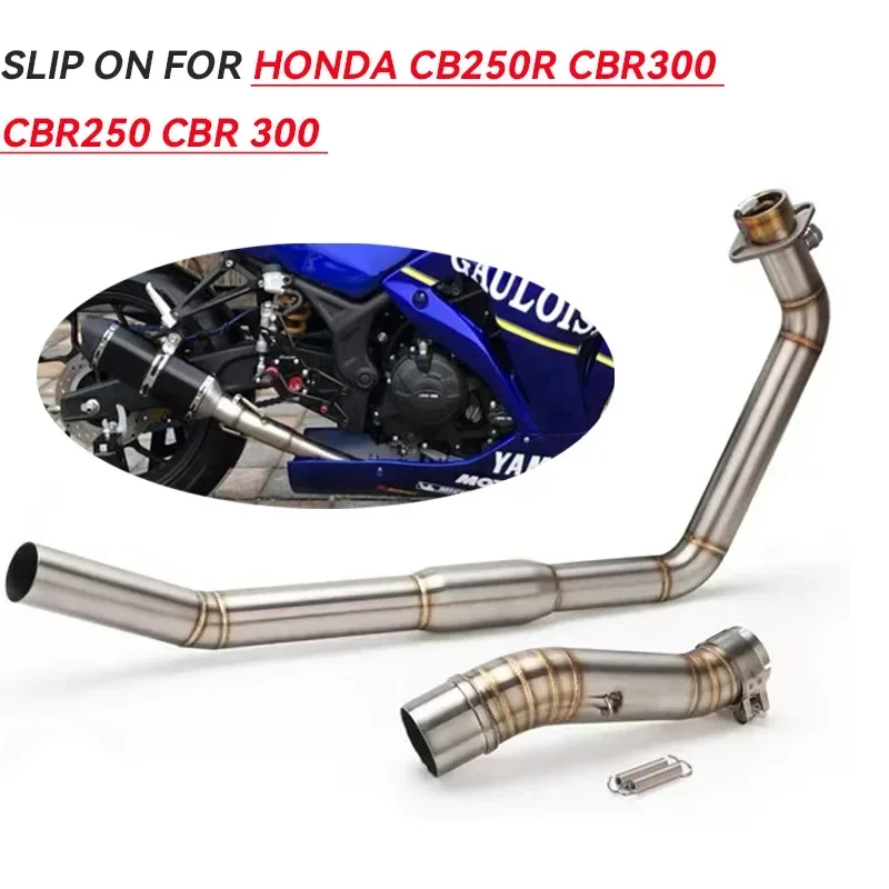 Slip On For HONDA CB250R CBR300 CBR250 CBR 300 Racing Modified Motorcycle Exhaust Modify Front Link Pipe 51mm