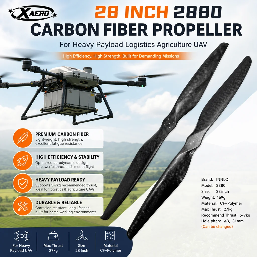 XAERO 28 inch 2880 Carbon Fiber Propeller for Heavy Payload Logistics Agriculture UAV