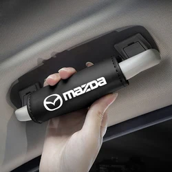 2pcs Leather Car Roof Armrest Pull Cover Handle Gloves For Mazda 3 CX5 6 BK GH 2 CX3 CX30 MX5 5 CX7 CX9 RX8 MX3 MS MP Accessory