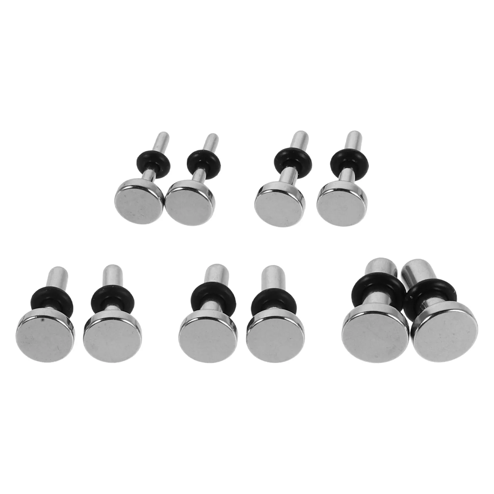 5Pairs Ear Stretch Starter Kit Surgical Stainless Steel Hypoallergenic Gauges 1.6 2 2.5 3 4Mm Ear Lobe Stretching Tools Tapers